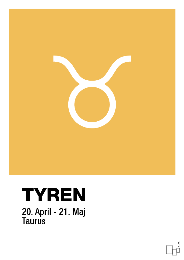 plakat: stjernesymbol tyren - honeycomb-Stjernetegn-A1two3