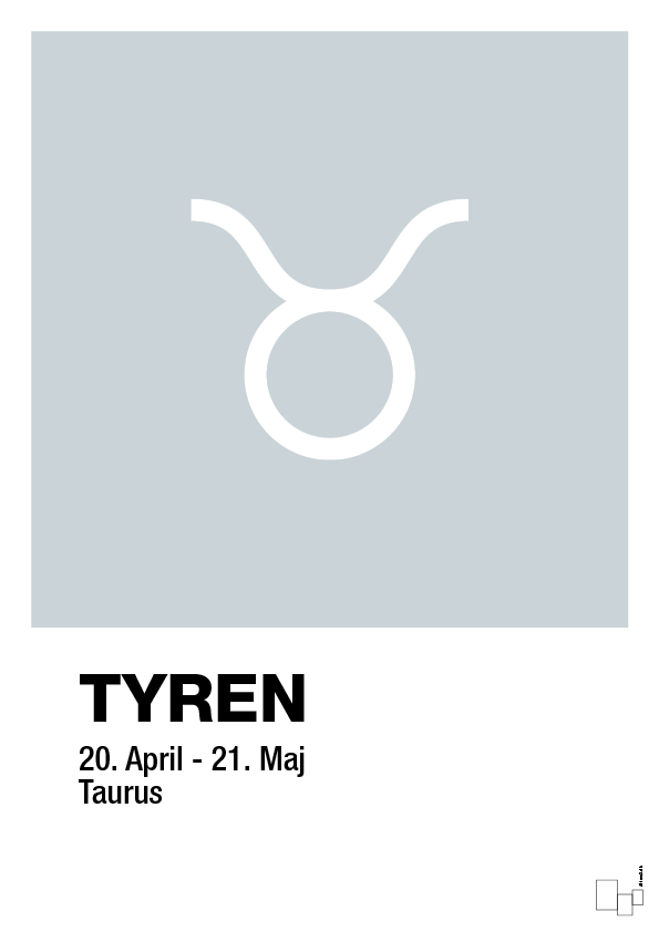 plakat: stjernesymbol tyren - light drizzle-Stjernetegn-A1two3