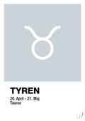 plakat: stjernesymbol tyren - light drizzle-Stjernetegn-A1two3