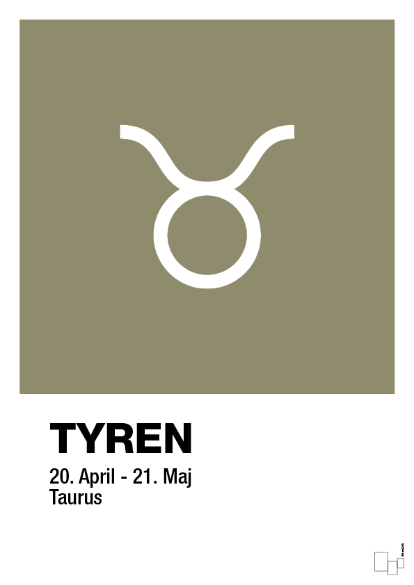 plakat: stjernesymbol tyren - misty forrest-Stjernetegn-A1two3