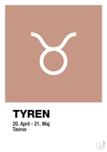 plakat: stjernesymbol tyren - powder-Stjernetegn-A1two3