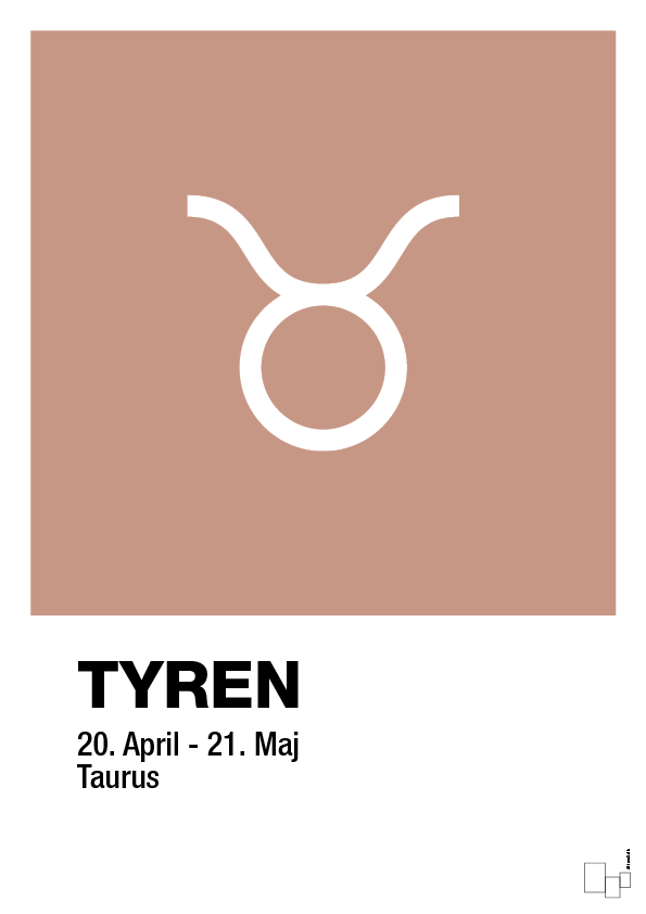 plakat: stjernesymbol tyren - powder-Stjernetegn-A1two3