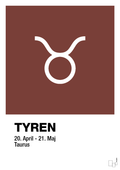 plakat: stjernesymbol tyren - red pepper-Stjernetegn-A1two3