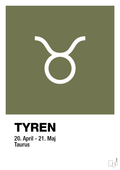 plakat: stjernesymbol tyren - secret meadow-Stjernetegn-A1two3