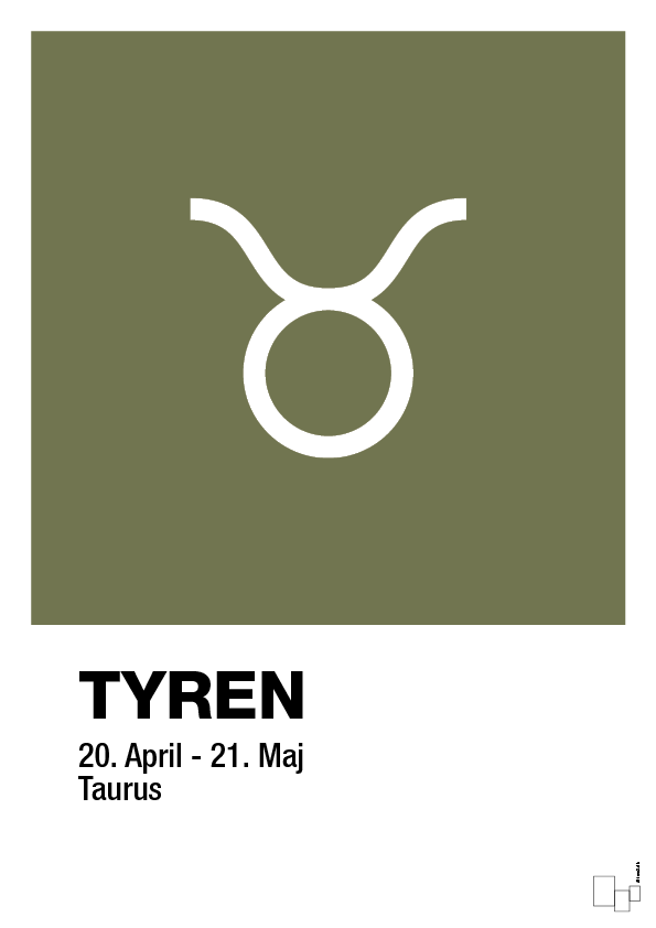 plakat: stjernesymbol tyren - secret meadow-Stjernetegn-A1two3
