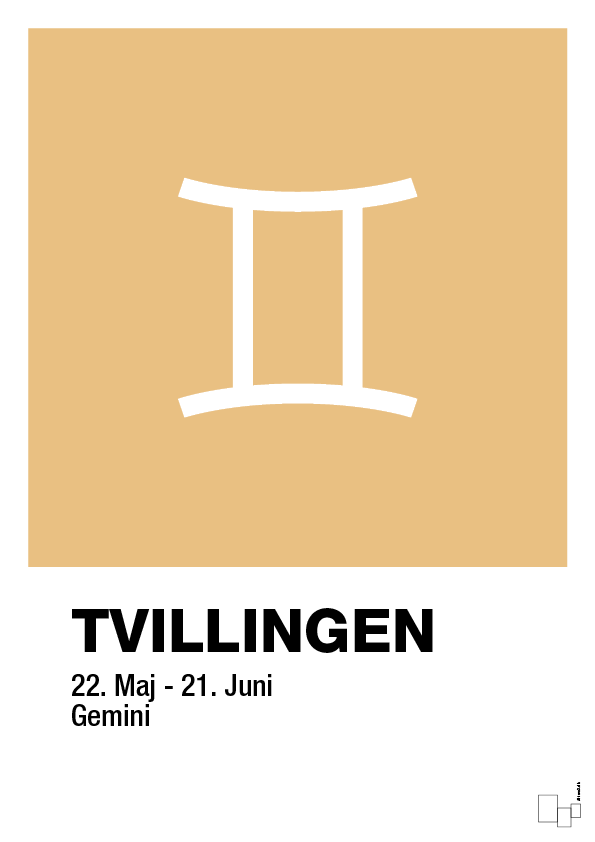 plakat: stjernesymbol tvillingen - charismatic-Stjernetegn-A1two3