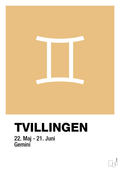 plakat: stjernesymbol tvillingen - charismatic-Stjernetegn-A1two3