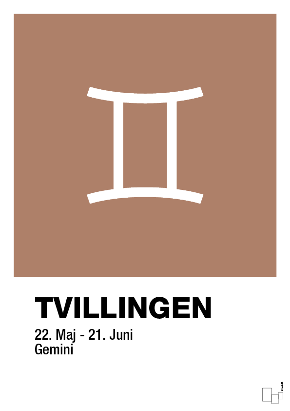 plakat: stjernesymbol tvillingen - cider spice-Stjernetegn-A1two3
