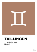 plakat: stjernesymbol tvillingen - cider spice-Stjernetegn-A1two3