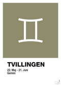 plakat: stjernesymbol tvillingen - misty forrest-Stjernetegn-A1two3