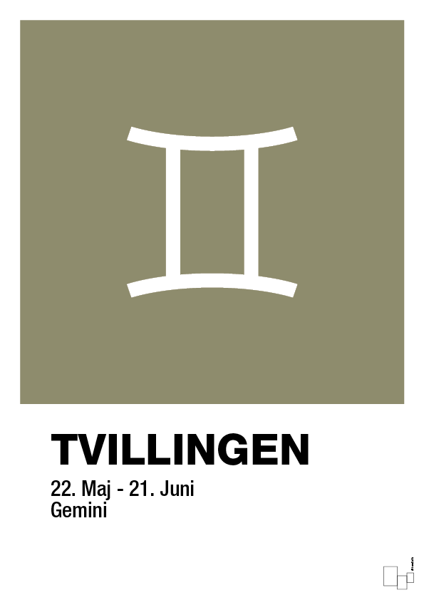 plakat: stjernesymbol tvillingen - misty forrest-Stjernetegn-A1two3