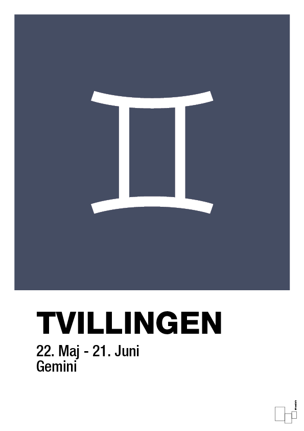 Stjernesymbol tvillingen - petrol-Stjernetegn-A1two3
