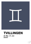 Stjernesymbol tvillingen - petrol-Stjernetegn-A1two3