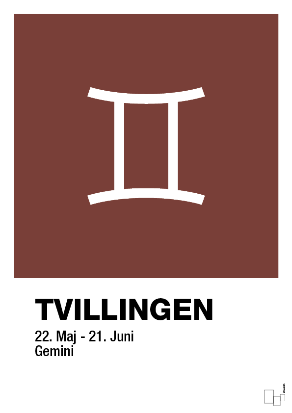 plakat: stjernesymbol tvillingen - red pepper-Stjernetegn-A1two3