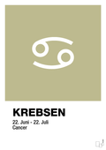 plakat: stjernesymbol krebsen - back to nature-Stjernetegn-A1two3