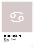 plakat: stjernesymbol krebsen - broken beige-Stjernetegn-A1two3