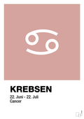 plakat: stjernesymbol krebsen - bubble shell-Stjernetegn-A1two3