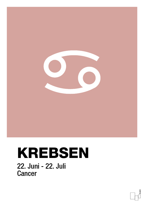 plakat: stjernesymbol krebsen - bubble shell-Stjernetegn-A1two3