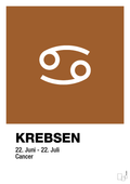 plakat: stjernesymbol krebsen - cognac-Stjernetegn-A1two3