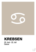 plakat: stjernesymbol krebsen - creamy mushroom-Stjernetegn-A1two3