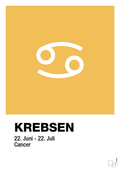 plakat: stjernesymbol krebsen - honeycomb-Stjernetegn-A1two3