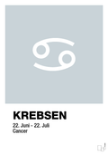 plakat: stjernesymbol krebsen - light drizzle-Stjernetegn-A1two3