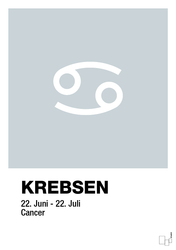 plakat: stjernesymbol krebsen - light drizzle-Stjernetegn-A1two3