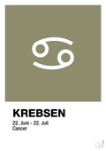 plakat: stjernesymbol krebsen - misty forrest-Stjernetegn-A1two3