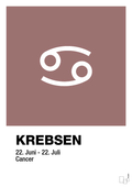 plakat: stjernesymbol krebsen - plum-Stjernetegn-A1two3