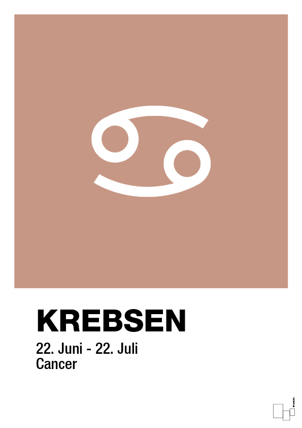 plakat: stjernesymbol krebsen - powder-Stjernetegn-A1two3