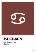 plakat: stjernesymbol krebsen - red pepper-Stjernetegn-A1two3