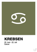 plakat: stjernesymbol krebsen - secret meadow-Stjernetegn-A1two3