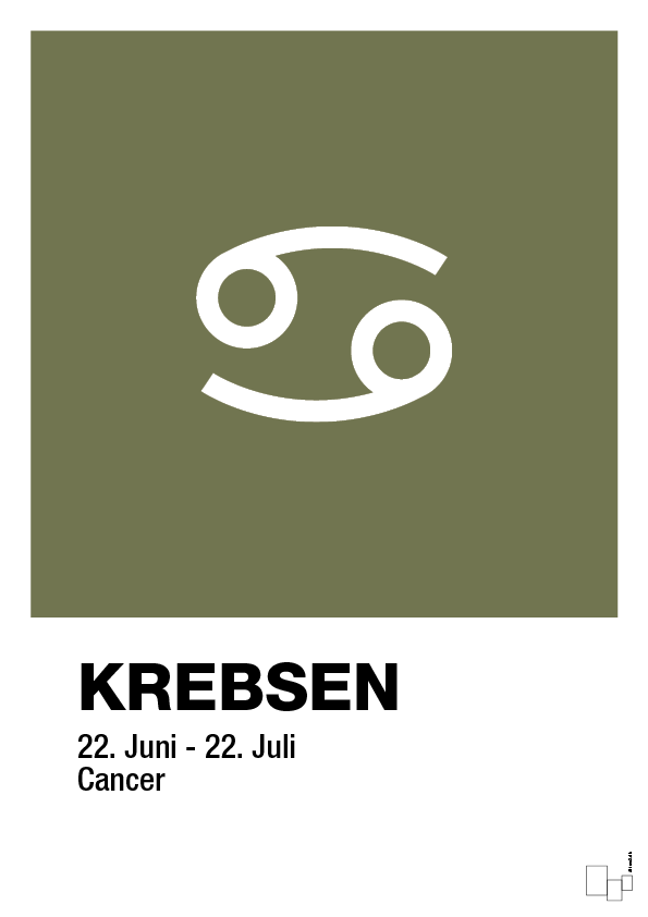 plakat: stjernesymbol krebsen - secret meadow-Stjernetegn-A1two3