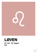 plakat: stjernesymbol løven - bubble shell-Stjernetegn-A1two3