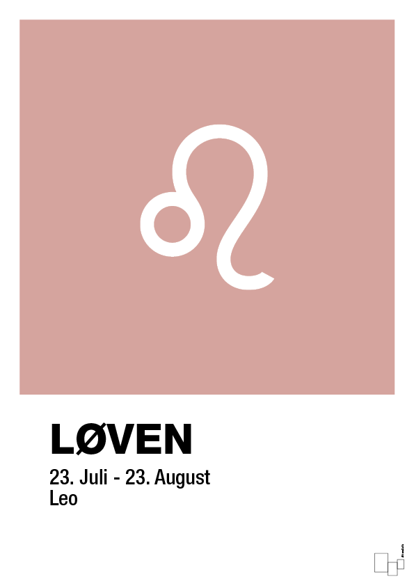 plakat: stjernesymbol løven - bubble shell-Stjernetegn-A1two3