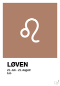 plakat: stjernesymbol løven - cider spice-Stjernetegn-A1two3