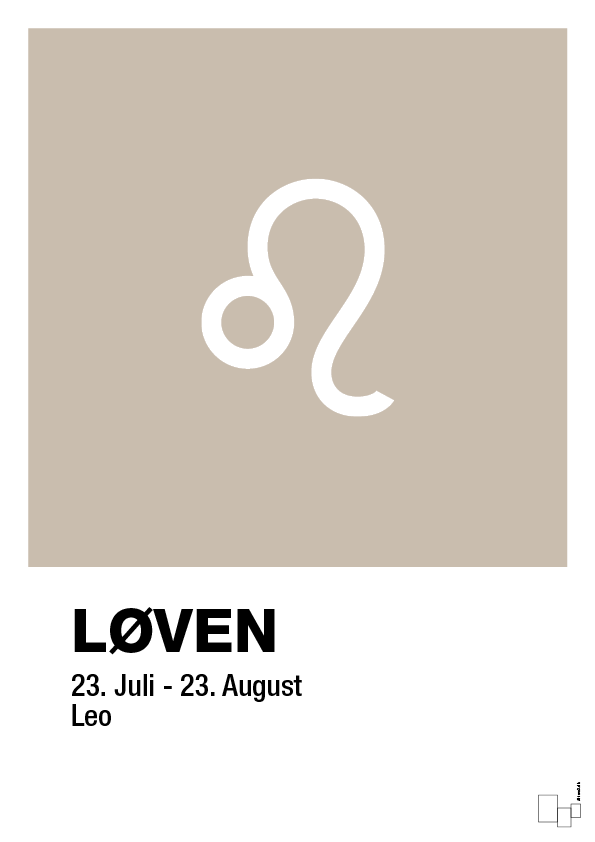 plakat: stjernesymbol løven - creamy mushroom-Stjernetegn-A1two3