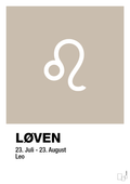 plakat: stjernesymbol løven - creamy mushroom-Stjernetegn-A1two3