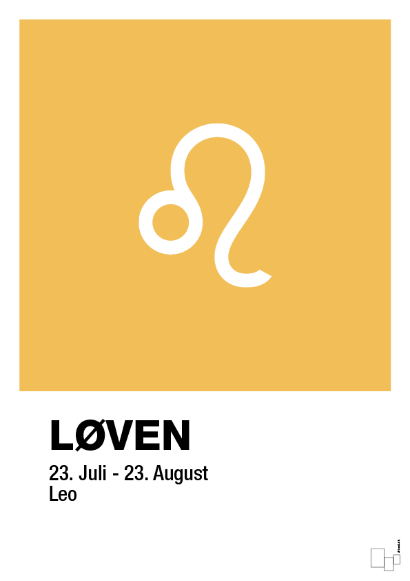 plakat: stjernesymbol løven - honeycomb-Stjernetegn-A1two3
