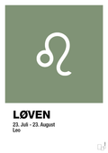 plakat: stjernesymbol løven - jade-Stjernetegn-A1two3