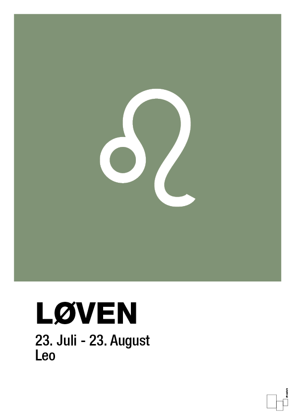 plakat: stjernesymbol løven - jade-Stjernetegn-A1two3