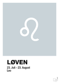 plakat: stjernesymbol løven - light drizzle-Stjernetegn-A1two3