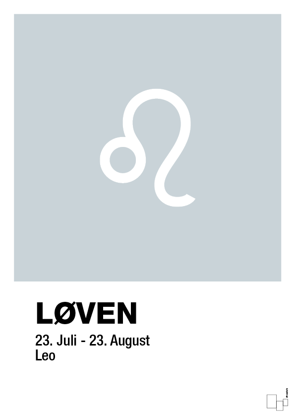 plakat: stjernesymbol løven - light drizzle-Stjernetegn-A1two3