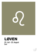 plakat: stjernesymbol løven - misty forrest-Stjernetegn-A1two3