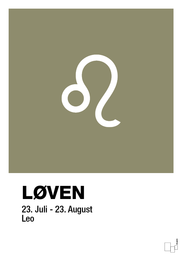 plakat: stjernesymbol løven - misty forrest-Stjernetegn-A1two3