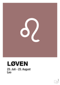 plakat: stjernesymbol løven - plum-Stjernetegn-A1two3