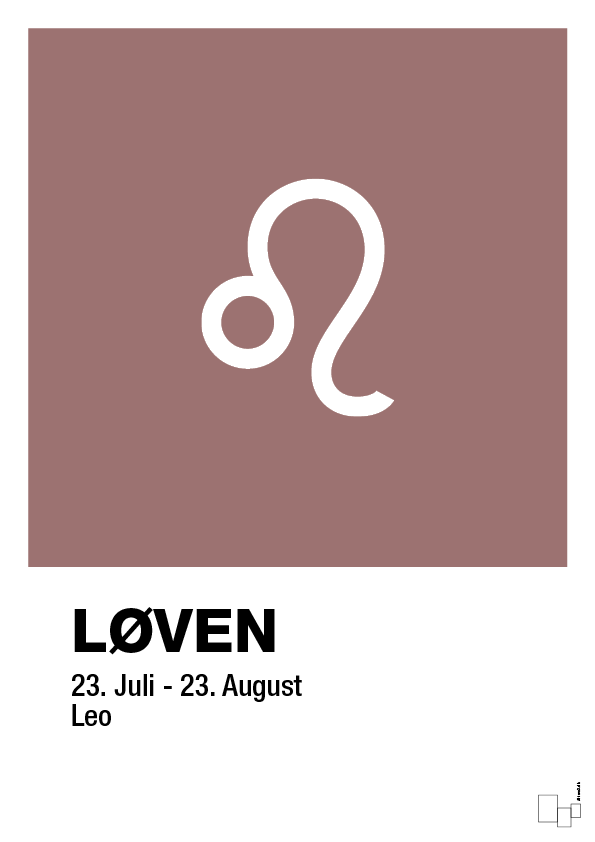plakat: stjernesymbol løven - plum-Stjernetegn-A1two3
