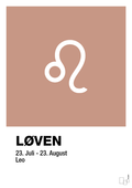 plakat: stjernesymbol løven - powder-Stjernetegn-A1two3
