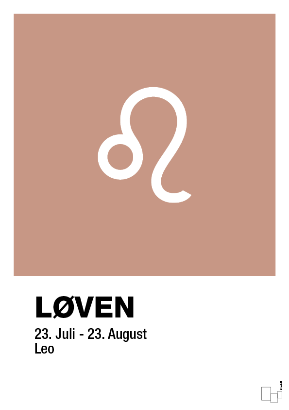 plakat: stjernesymbol løven - powder-Stjernetegn-A1two3