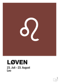 plakat: stjernesymbol løven - red pepper-Stjernetegn-A1two3
